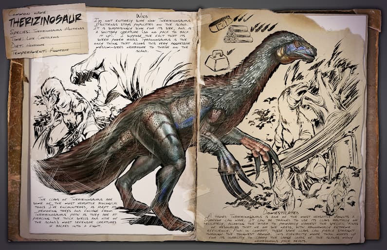 Todo sobre Therizinosaurio【 Guía Ark: Survival Evolved 】